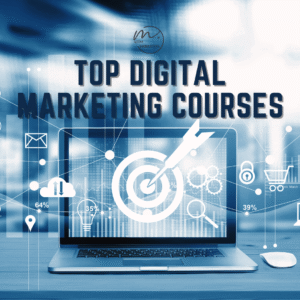 Promotional graphic for digital marketing courses